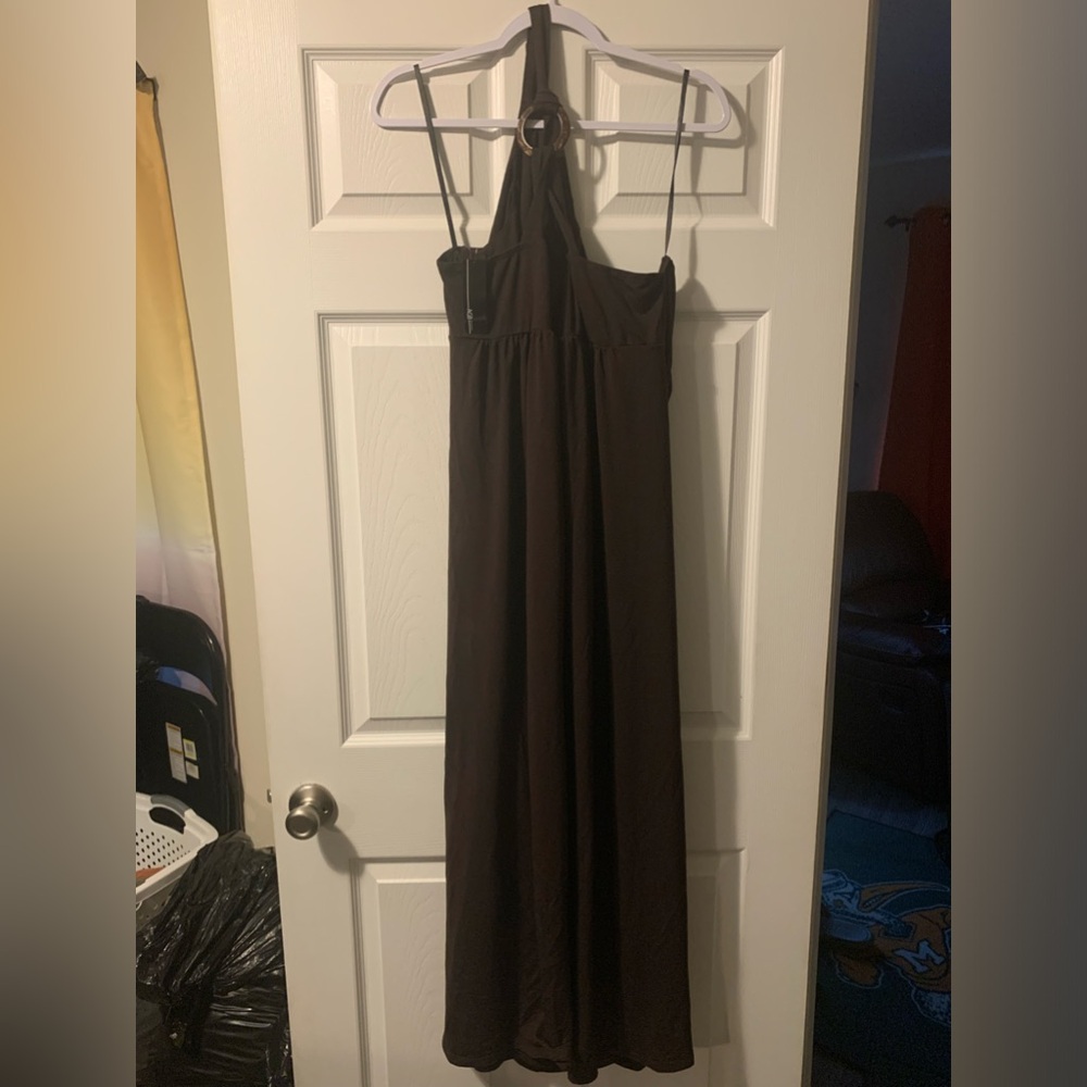 AGB Women’s Brown 3X Halter Dress